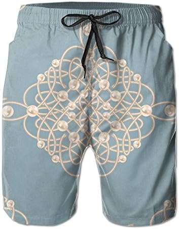 Elegant Gold Knot Pearl Man Adult 3D Digital Printed Casual Fashion Polyester Shorts Flexible Casual Pants
