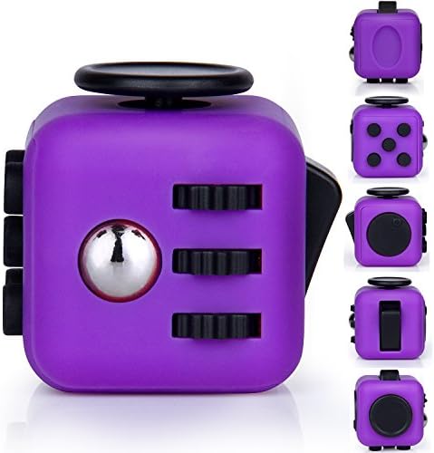 TAKAGISM Fidget Toy Cube Relieves Stress and Anxiety for Children and Adults Perfect for ADD ADHD Anxiety and Autism (purple)