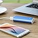 EasyAcc Metal 6400mAh (2.4A Output & 2A Input) Mini Portable Power Bank External Battery Pack Portable Charger for iPhone Samsung Smartphones - Mazarine Blue