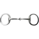 Korsteel Stainless Steel Medium Weight Solid Mouth Eggbutt Snaffle Bit
