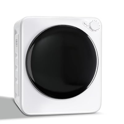 DOGHLY 120V Portable Electric Clothes Dryer, 800W Compact Laundry Dryer, Easy Control, 1.6 Cu.Ft Front Load Stainless Steel Electric Dryers Machine with Simple Control Knob for Apartment, RV, Dorm