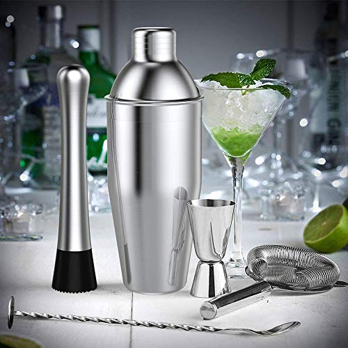 NXYJD 14-teiliger Cocktail Shaker Bar Set Edelstahl Bartender Kit Mixer Drink Bartender BROWSERKIT Bars Set Tool Zubehör… – Bild 3
