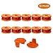 Thten Edger Spools Replacement for Worx WG180 WG163 WA0010 Weed Wacker Eater String with WA6531 GT Spool Cover 50006531 String Trimmer Refills 10ft 0.065"(10 Spool, 2 Cap)