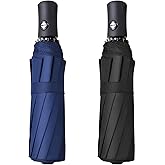 RONIARE 2 Packs Travel Umbrellas for rain Windproof Compact Umbrella Folding Small Strong and Portable Automatic Open and Close - Men and Women