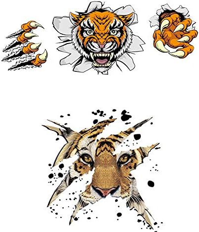 2PCS Tiger Car Window Decor Wall Sticker Decal Removable Home Art Mural Wallpaper