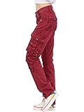 Women's Cotton Casual Straight Leg Cargo Pants with
