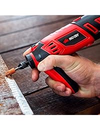 NoCry 10 125   Kit de herramientas giratorias profesionales con motor eléctrico resistente de 170 W 1.4 A, 3 mandíbulas universales, 10 accesorios y 125 accesorios incluidos