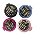 LOUISE MAELYS Travel Folding Hair Comb with Mirror Pocket Rainbow Hair Brush, 4 pcs Mix Color Gift Idea
