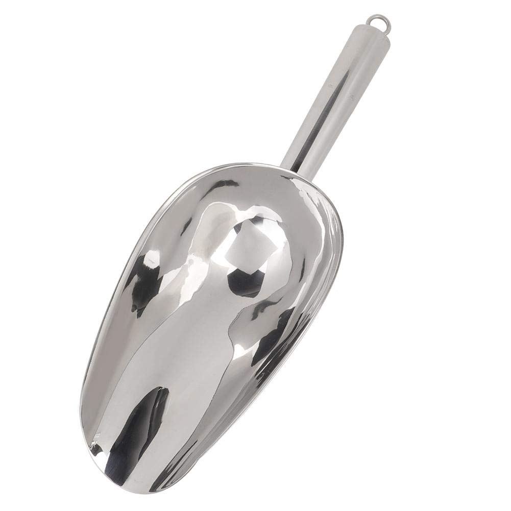Stainless Steel Multifunctional Ice Food Scoop Coffee Beans Dried Fruit Shovel 1PC for Bar and Kitchen (18oz)