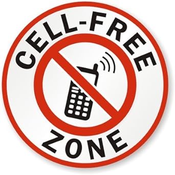 Cell Free Zone With No Mobile Phone Graphic Slipsafe Anti Skid Vinyl Floor Sign 8 X 8 Industrial Warning Signs Amazon Com Industrial Scientific