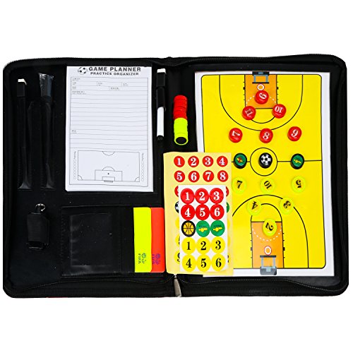 Unconditional Rosie THE ULTIMATE BASKETBALL COACH GIFT - Reversible Soccer + Volleyball + Basket ball + Handball Clipboard with Magnetic Board, Note Pad, Dry Erase Board, Whistle and more!