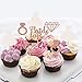 Donoter 48 Pcs Glitter Bride to be Cupcake Toppers Diamond Ring Wedding Dress Cupcake Picks for Wedding Engagement Bridal Shower Party Decorations