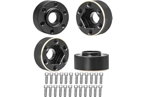 MUHIKRT Brass Weights 6mm 9mm 12mm 15mm 22mm Wheel Hex Hub Widen Adapter for 1/10 RC Crawler 1.9 2.2 Wheels Rims SCX10 TRX4 (9mm), Black