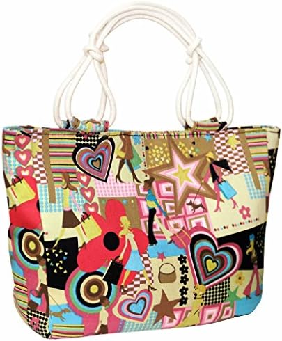 SIWA MARY Canvas Tote Bag,Vibrant Beach Bag,Bridesmaid Monogrammed Tote Bag