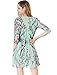 Allegra K Women's 3/4 Sleeve Round Neck Floral Pattern Fully Lined Dress S Mint