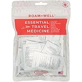 Roamwell Essential Travel Medicine Kit, OTC Travel Medication, TSA Approved (Expedition | 60 Tablets)