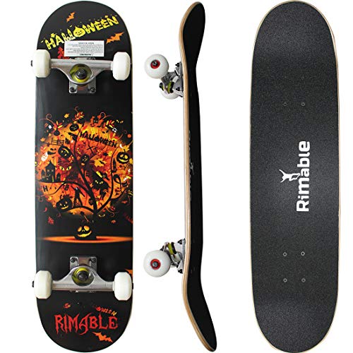 RIMABLE Complete Maple Skateboard 31 Inch (Halloween)