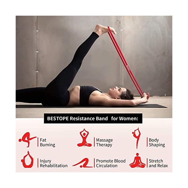 BESTOPE-Resistance-Band-Pull-Up-Assist-Band-for-Powerlifting-and-Yoga-Premium-Latex-Durable-Workout-Stretch-Exercise-Loop-Crossfit-Band-for-Men-and-Women-Training-Fitness-Band-Red Resistance Band Pull Up Assist Band - Premium Latex Durable Workout Exercise Loop Band, Stretch Training Fitness Band…