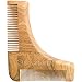 Beard Comb & Shaping Tool by Beard and Burns - 100% Natural Sandalwood Comb - Perfect with Beard Oil & Balms - Anti Static & Snag Free - Great Addition to Beard Kit