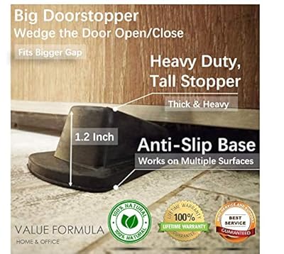 Door Stoppers Doorstops Rubber Door Wedges 10 Pack & 4 Pack