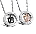 Global Jewelry King Queen Crown Couple Pendant Necklace Matching Set Love Valentine, Packed with a Gift Box