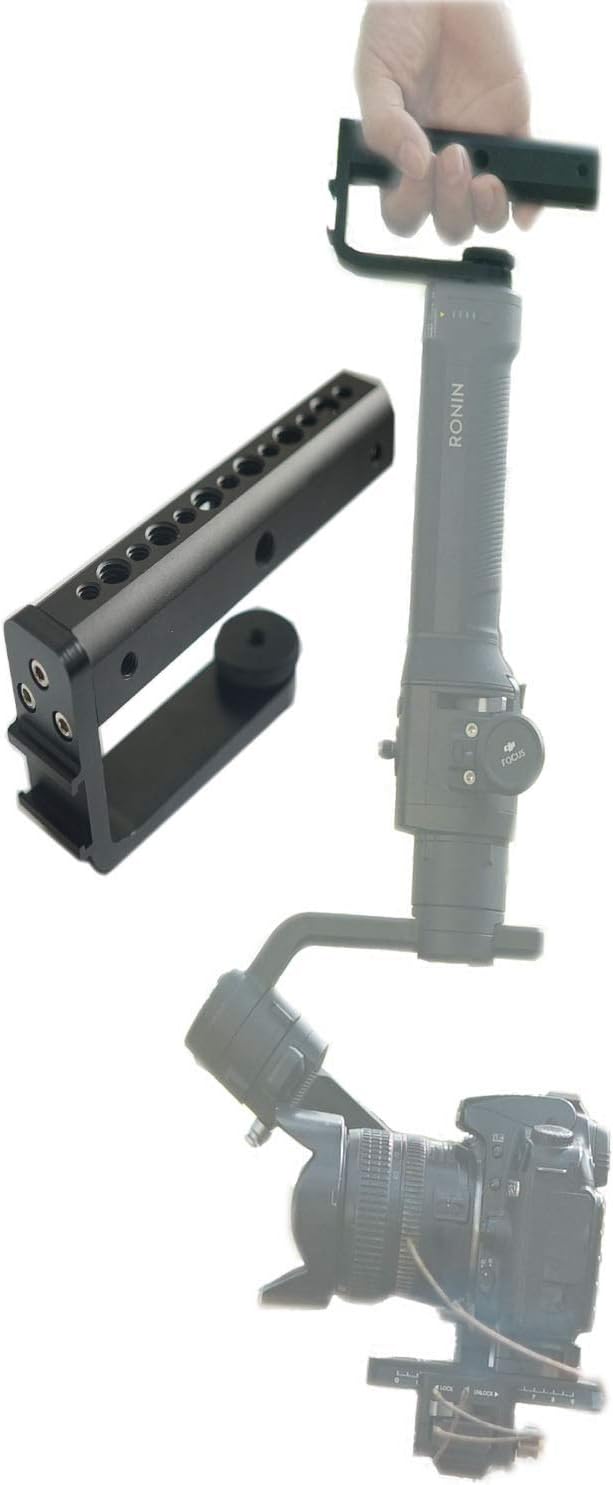Arcen competible with Bottom Handle Extension Accessories with 1/4" and 3/8" Threads Compatible for DJI Ronin S/Zhiyun 2/Moza Gimbal
