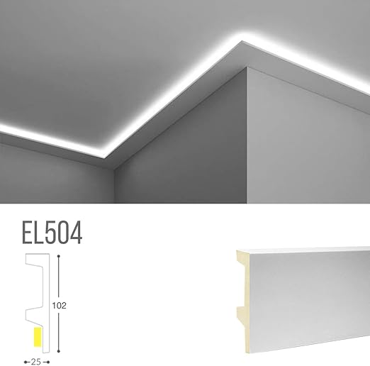 Bilderrahmen Fur Indirekte Beleuchtung Led Fur Wand Oder Decke El504 2 Meter Amazon De Beleuchtung