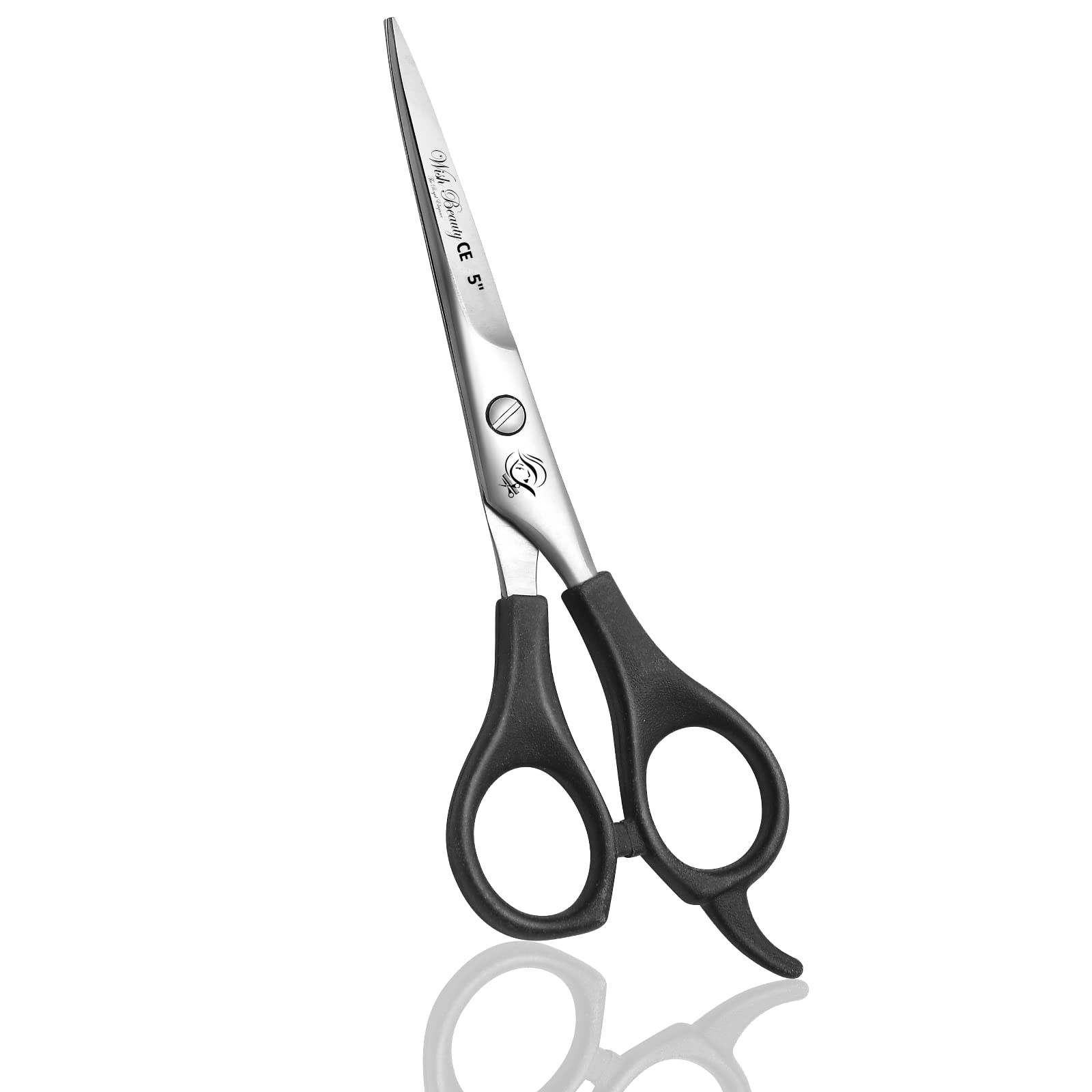 wishbeauty Hair Dressing Scissor Professional, Stainless Steel Hair Cutting Shears for Salon Barbers, Men, Women, Children - 5 inch