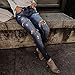 TOPUNDER Hight Waisted Ripped Jeans Women Skinny Hole Denim Jeans Destroyed Slim Pants