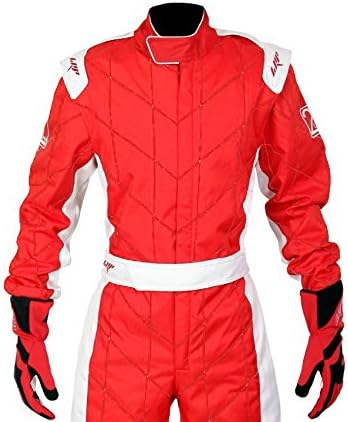 LRP Adult Kart Racing Suit Red- Speed Suit CIK/FIA Level 2 Rated