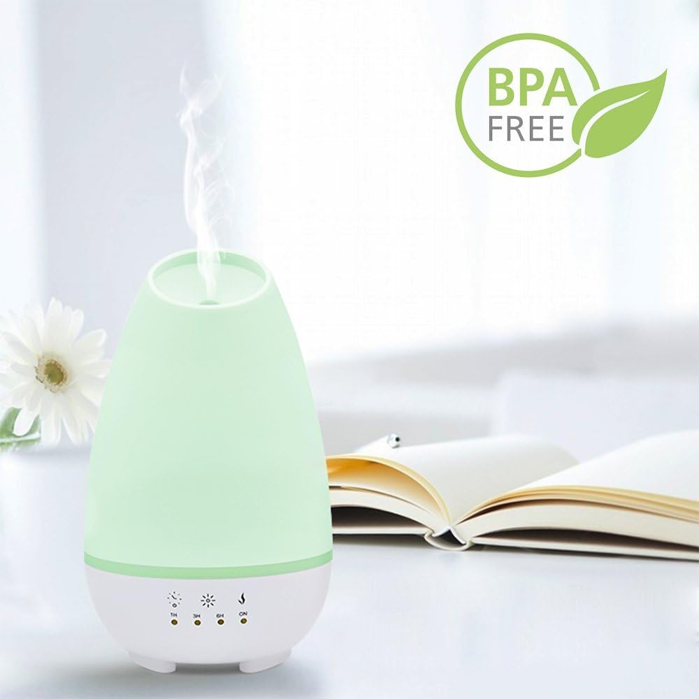 VeloVendo - 500ml Aroma Diffuser | ultrasonic Electronic Essential Oil Nebulizer with Touch Commands | BPA Free & ECO Friendly with 7 Colored LED Lights and Timer Settings | auto Shut Off (White)