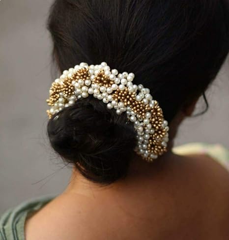 Prime Gajra For Hair Pearl Artificial Gajra For Hair Bun For