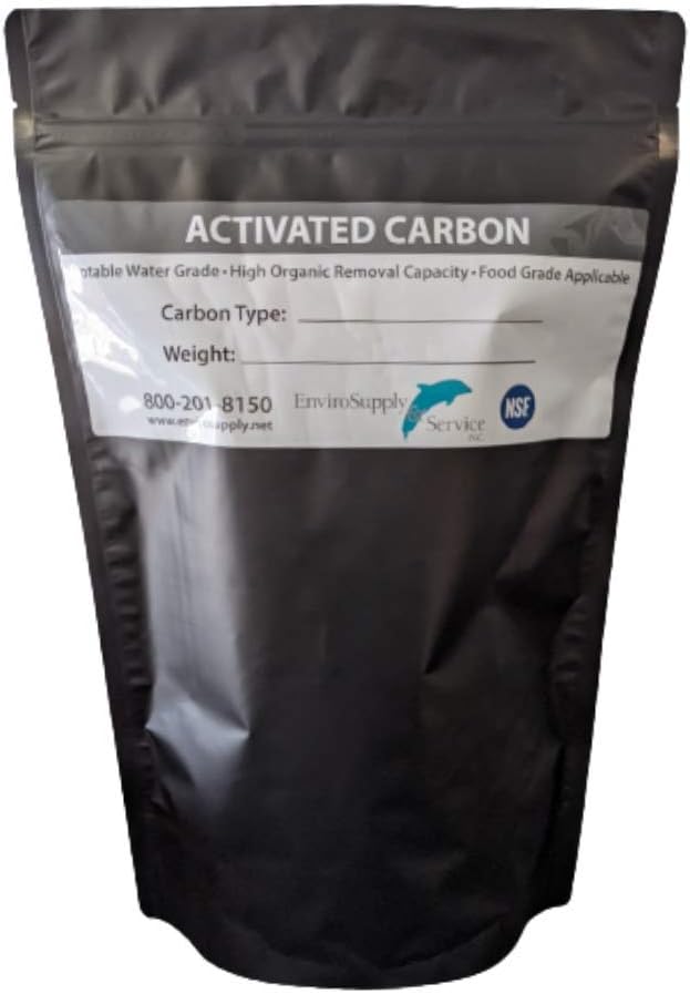EnviroSupply Premium 4mm Pellet Virgin Bituminous Coal Activated Carbon Charcoal (for Air Purification, Odor Control, Vapor Phase Applications) - Bulk 5 lb. Bag (80oz)
