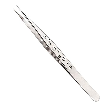 Amazon Com Merssavo Eyelash Tweezers Stainless Steel Ingrown