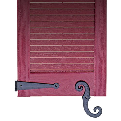 Decorative Vinyl Shutter Hinges and S Holdback Hooks for Exterior