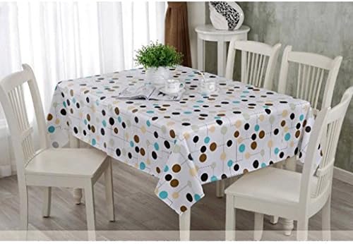 Modern Style Fashionable PVC Tablecloth,Easy Matching,Oilproof,54X98(Rectangle) inch(White)