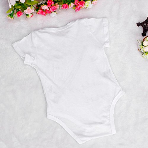 FEITONG Toddler Girl Boy Letter Print Pattern Short Sleeve Romper Bodysuit Shirt - Image 5