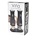 Vina Electronic Salt and Pepper Grinder Set, Battery Powered, LED Light, Plastic Body Automatic Salt Pepper Mill with Matching Stand, Pack of 2, Black
