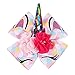 OAOLEER 4pcs 8 inch Unicorn Large Hair Bows with Alligator Clip Gift for Girls Toddles