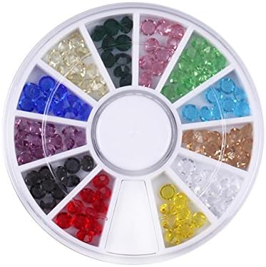 Jocestyle 1Box 12Colors 3D Nail Art Crystal DIY Manicure Rhinestone Beauty Decor Tips