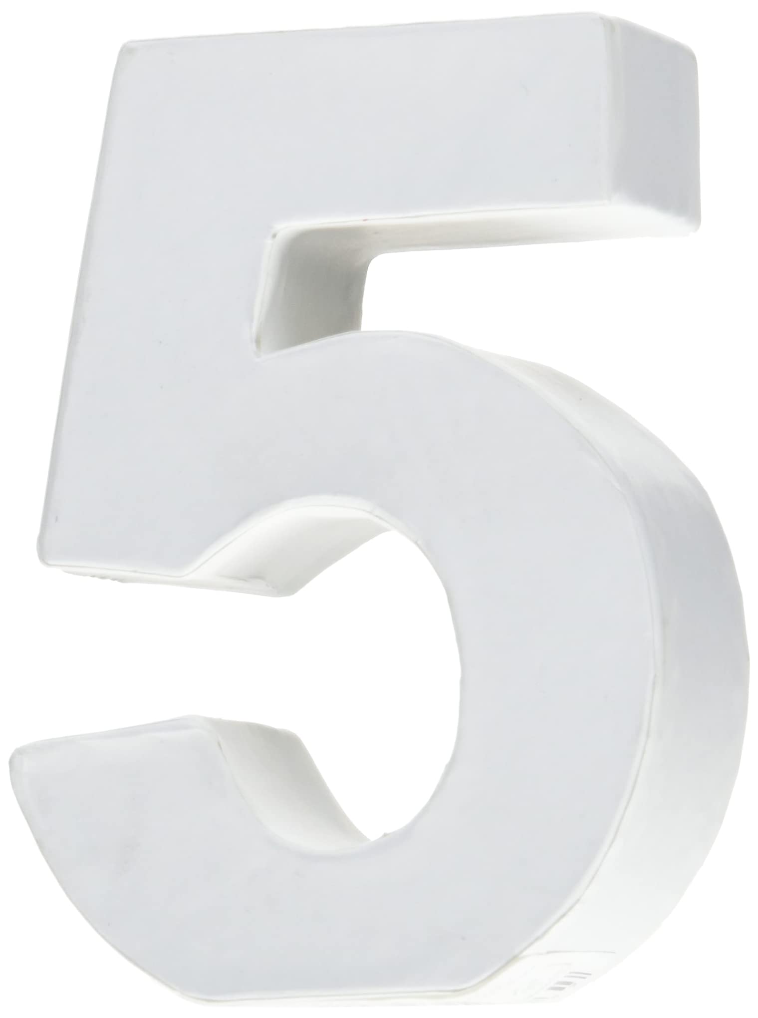 GLOREX Cardboard Number 5, FSC Mix, White, 10 x 7 x 3.5 cm