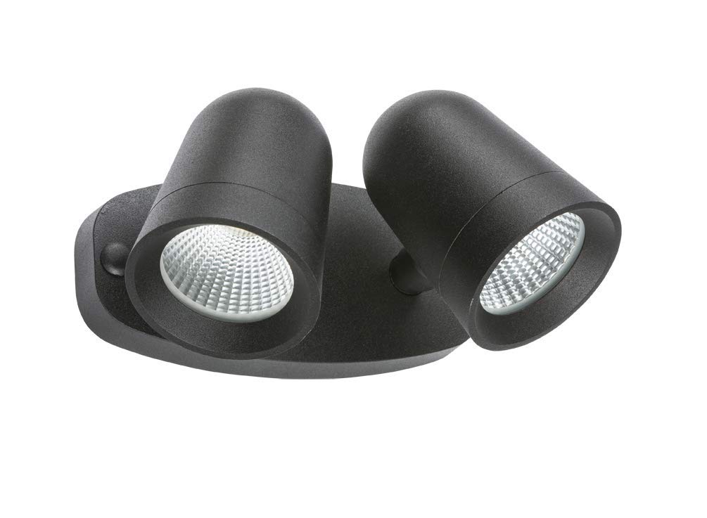 Knightsbridge FLTB, Die Cast Alluminium, Black, 18W