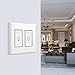 Smart Light Switch,2 Gang Wi-Fi Switch In-wall Wireless Switch Compatible With Amazon Alexa,Remote Control Your Fixtures From Anywhere,Timing Function,Overload Protection,No Hub Required