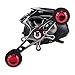Pinty Left Hand Aluminum Bait Casting Fishing Reel Baits Caster Combo 6.3:1 Gear Ratio