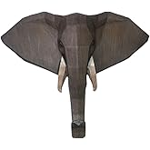 Comfy Hour Wildlife Collection Elephant Single Coat Hook, Clothes Rack, Animal Decorative Wall Hanger, 7-inch Brown, Polyresin