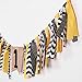 palasasa Crown boy Black and Yellow One Banner -Handmade First Birthday Decorations Burlap Highchair Banner for 1st Birthday Baby Boy