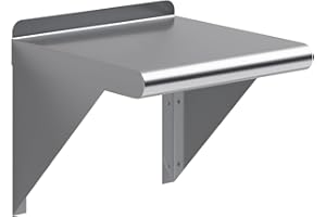 AmGood 12 in. x 12 in. Stainless Steel Wall Shelf | NSF Certified | Appliance & Equipment Metal Shelving | Kitchen, Restaurant, Garage, Laundry, Utility Room