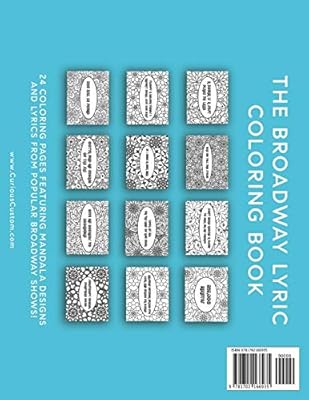Download The Broadway Lyric Coloring Book 24 Coloring Pages Of Fun For All Ages Hammond Monica Amazon Sg Books
