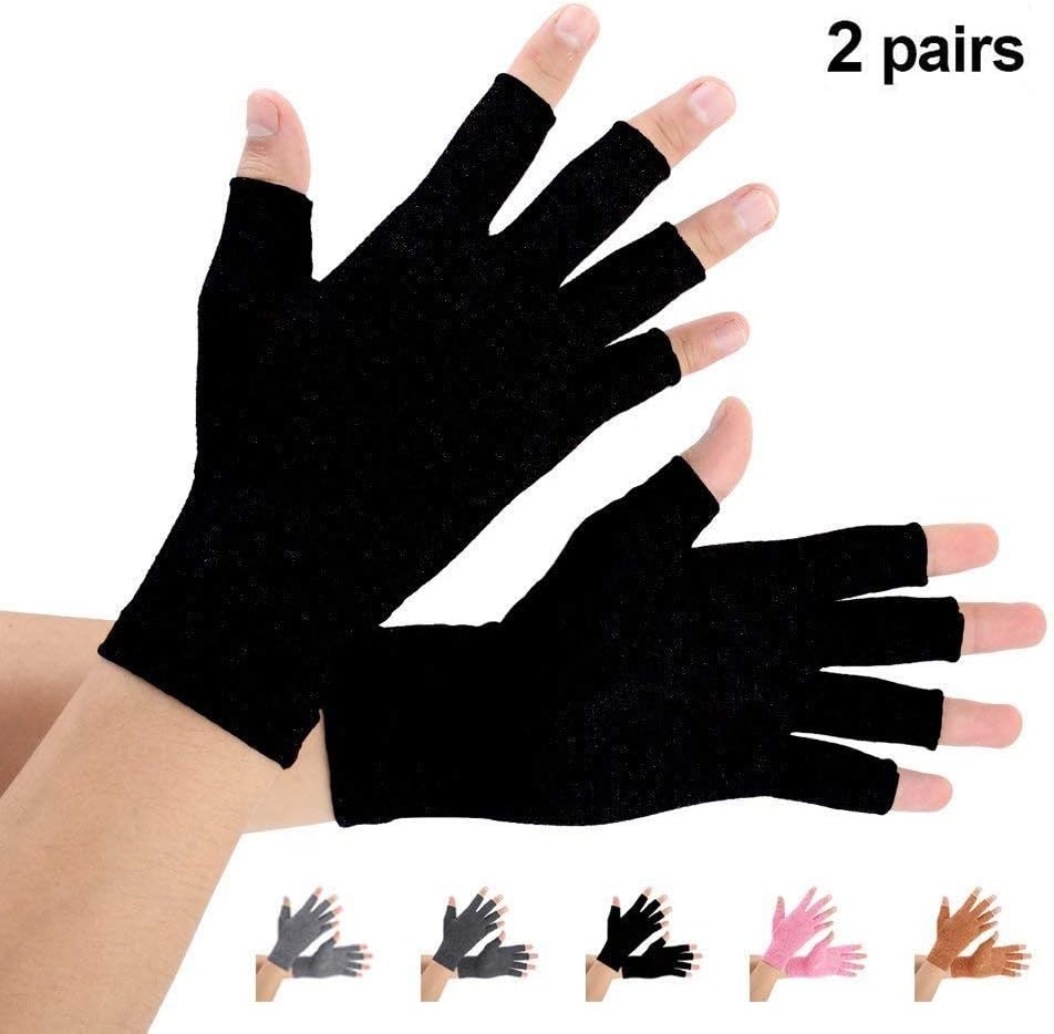 Arthritis Gloves 2 Pairs, Compression Gloves Support and Warmth for