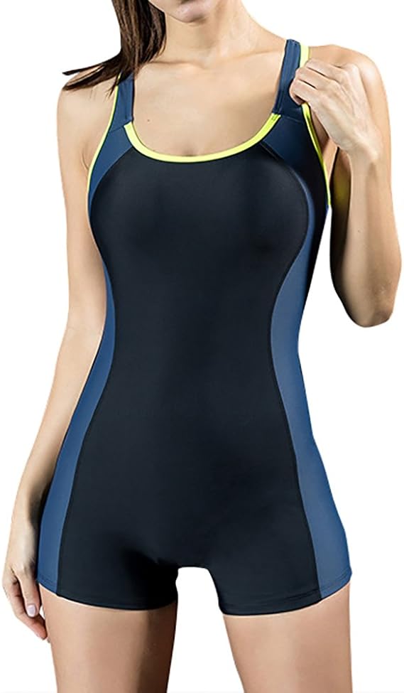 MISSMAO Womens One Piece Swimsuit Boyleg Swimwear Sports Swimming